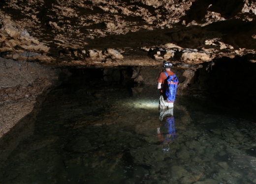 man in the Seco Sinkhole