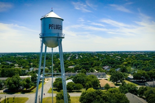 City of Pflugerville officials are considering a project to renovated the Old Town Park and the property surrounding the city's historic water tower. (Courtesy city of Pflugerville)