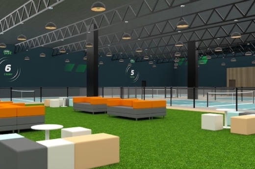 Pickle Point USA is expanding to Cypress with a new facility for pickleball, socializing and fun. (Rendering courtesy Pickle Point USA)
