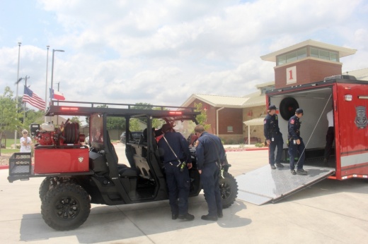 The Round Rock Wildland Response Team received a UTV, truck and trailer. (Gracie Warhurst/Community Impact)
