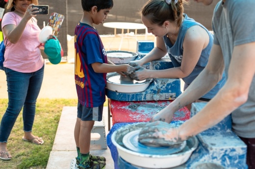 People doing pottery