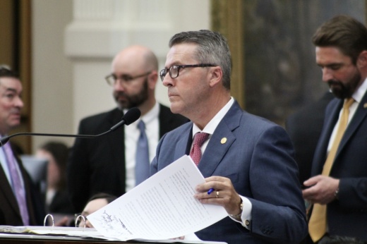 Rep. Brad Buckley, R-Salado, discusses a bill April 16 on the Texas House floor.