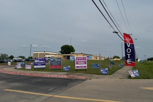 Pflugerville ISD election signs