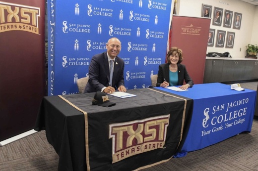 Students at San Jacinto College will be able to attain a four-year degree through the college’s recent partnership with Texas State University. (Courtesy San Jacinto College)