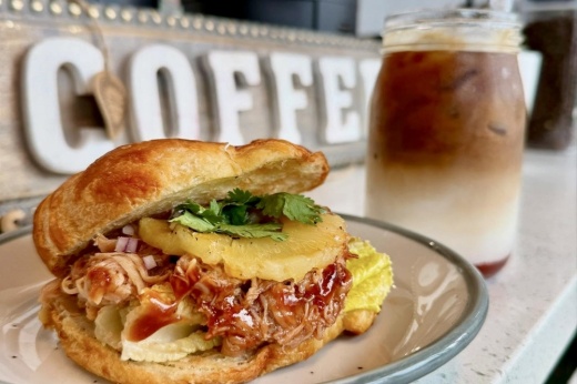 sandwich and coffee