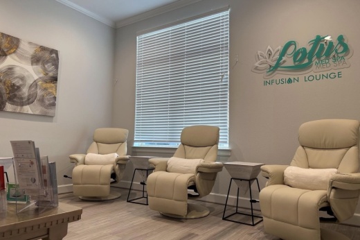 three medical chairs in an IV drip therapy room
