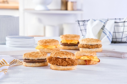An image of the breakfast sandwiches served at the business.
