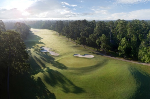 aerial view of golf course
