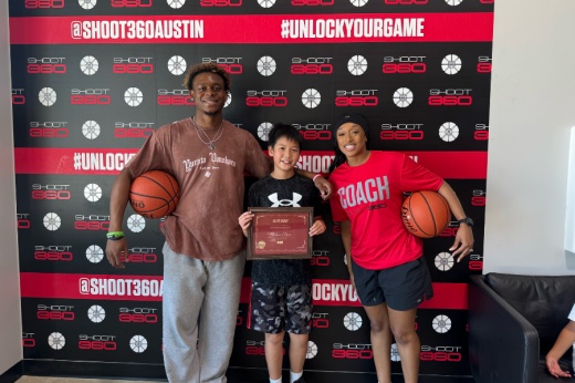 Basketball training success at Shoot 360 Austin with players and coaches celebrating skill development and youth sports achievement.