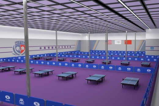 Houston International Table Tennis Academy will relocate to a 28,000-square-foot space that will feature more than 40 training tables and space to host national and international tournaments. (Rendering courtesy Houston International Table Tennis Academy)