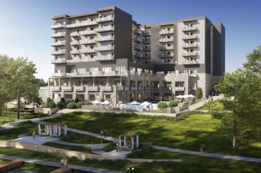 SpringHill Suites will be an eight-story, 150-key all-suite hotel. (Courtesy Oldham Goodwin)