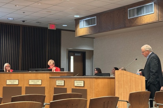 Chief Financial Officer David Johnson gave an update on the fiscal year 2025-26 budget for GCISD. (Heather McCullough/Community Impact)