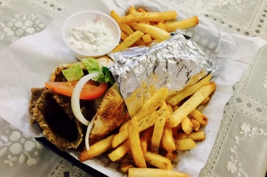 Gyro with fries