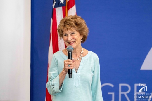 Pam Dickson, who has served with Mission Northeast since 2009, was honored with the Hometown Hero Award at the Greater East Montgomery County Chamber luncheon on June 4. (Courtesy Greater East Montgomery County Chamber)