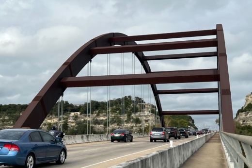 Construction work on Westlake Drive and Cedar Street is expected to wrap up in 2026. (Grace Dickens/Community Impact)