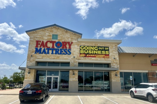 Factory Mattress is closing its doors after filing for Chapter 11 bankruptcy. (Gracie Warhurst/Community Impact)