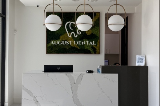 The front desk of August Dental