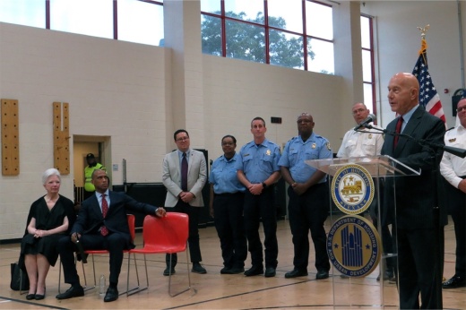 Mayor John Whitmire and HUD Secretary Scott Turner announced an initiative to strengthen the city's resiliency. (Kevin Vu/Community Impact)