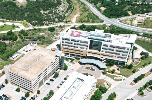 drone shot of hospital