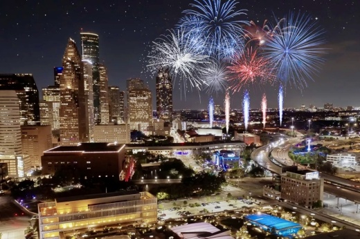 Guests at Post Houston for the Fourth of July celebration can see the Freedom Over Texas display on the Skylawn. (Courtesy Post Houston)
