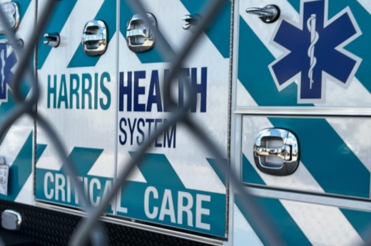 a Harris Health ambulance