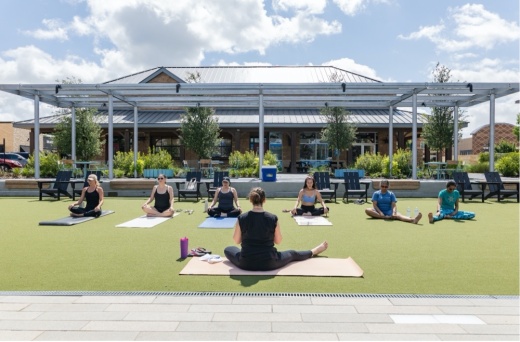 people doing yoga
