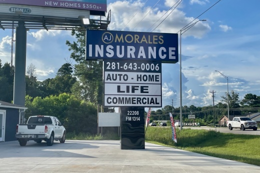 AJ Morales Insurance sign