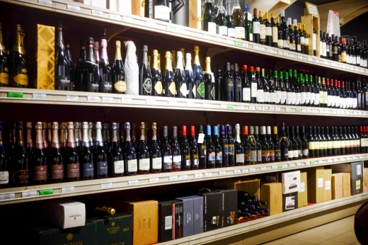 Stock photo of liquor bottles.