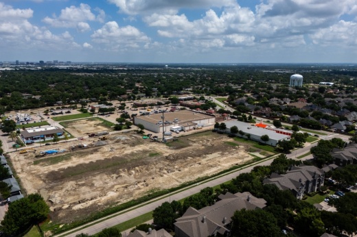 Arial shot of construction