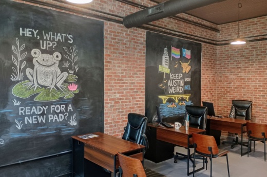 An image of the inside of the new office.