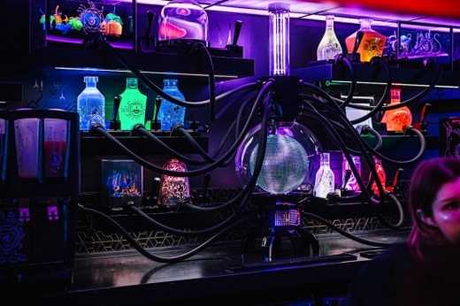 bar inside Meow Wolf