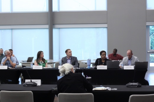 Derrick Cotten, Frisco's chief financial officer, presented the budget to the City Council at an Aug. 11 meeting at The Grove. (Jacob Vaughn/Community Impact)