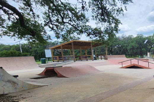The community park currently features a skate park and fields. Improvements are planned over multiple construction phases. (Jarrett Whitener/Community Impact)