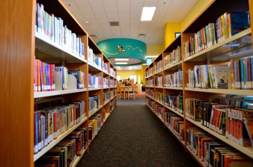 The current library in City Hall may be replaced by a new building near Hill Country Indoor. (Community Impact staff)