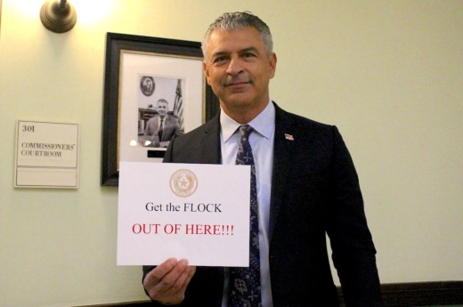 Hays County Judge Ruben Becerra said he is against continuing contracts with Flock Safety, but other commissioners support adding more automated license plate readers to the Hays County Sheriff's Office. (Elisabeth Jimenez/Community Impact)