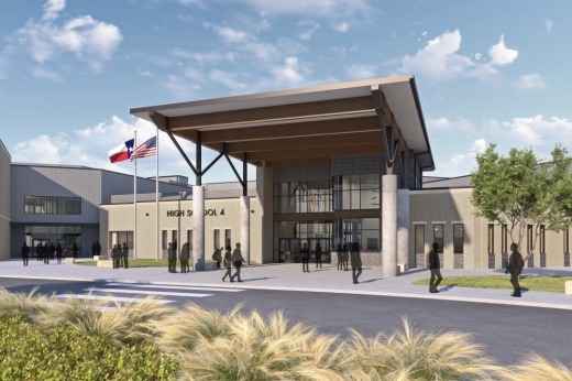 Georgetown ISD is set to break ground on its fourth high school in October as the district experiences fast enrollment growth. (Rendering courtesy Georgetown ISD)