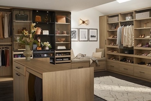 A custom designed closet by California Closets.