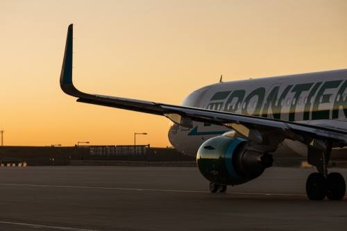A photo of the plane's exterior.
