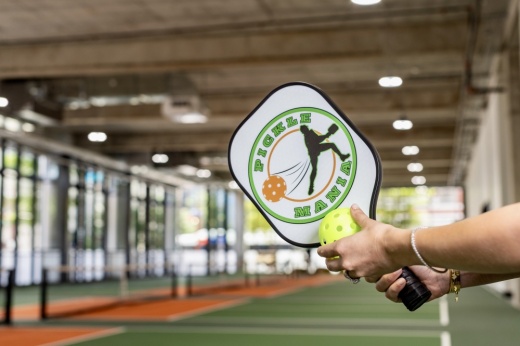 Pickle Mania's $99 per month membership includes complimentary court reservations, four booking passes, one drill clinic and a signature swag pack. (Courtesy Andrew Hemingway)