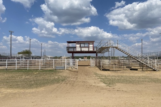 The Mayfest Park Rodeo Arena hosts various community events and free ride days. (Community Impact staff)