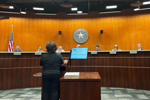 Joelle Jordan, the city of Round Rock's long-range planning director, presented the proposed code amendment to the Planning & Zoning Commission Sept. 3. (Brooke Sjoberg/Community Impact)