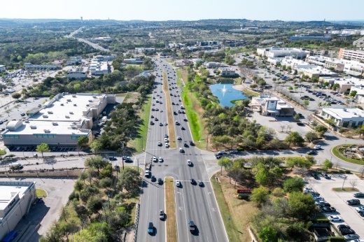The project will implement raised medians between Bee Creek Road and Hamilton Pool Road. (Matthew Brooks/Community Impact)