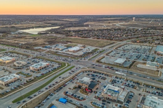 an aerial photo of a highway in Collin County