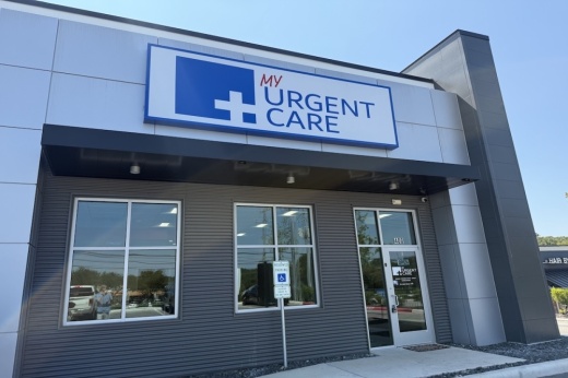 The exterior of an urgent care clinic building.