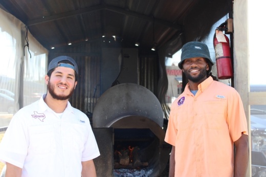 Owners Nate Levin (left) and Shawn Dean first began their barbecue in 2023, transitioning to a full brick-and-mortar location in early 2024. (Andrew Creelman/Community Impact)