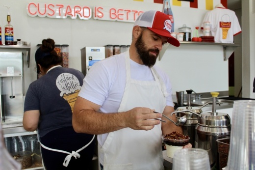 Connie’s Frozen Custard co-owner Matthew Greatens said the business faced many challenges in the process of expanding. (Jovanna Aguilar/Community Impact)