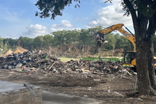 Two hundred tons of flooding debris were removed in Kerrville on Aug. 15 using donations from communities across Central Texas. (Courtesy Chris Osmore/King's Ransom Foundation)