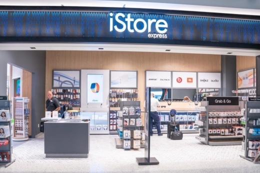 iStore Express offers a variety of cellphone accessories including cases, charging cables, audio cables, headphones and ear buds. (Courtesy Houston Airports System)