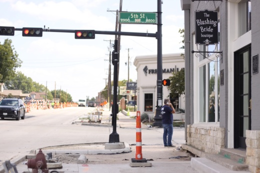 Frisco officials are in the process of trying to make downtown more pedestrian-friendly. (Jacob Vaughn/Community Impact)