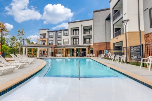 A photo of the complex's pool